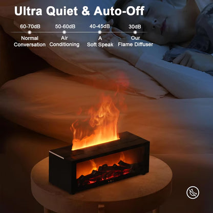 Flame Essential Oil Diffuser & Air Humidifier – LED Mood Light, Remote Control, Automatic Aroma Mist